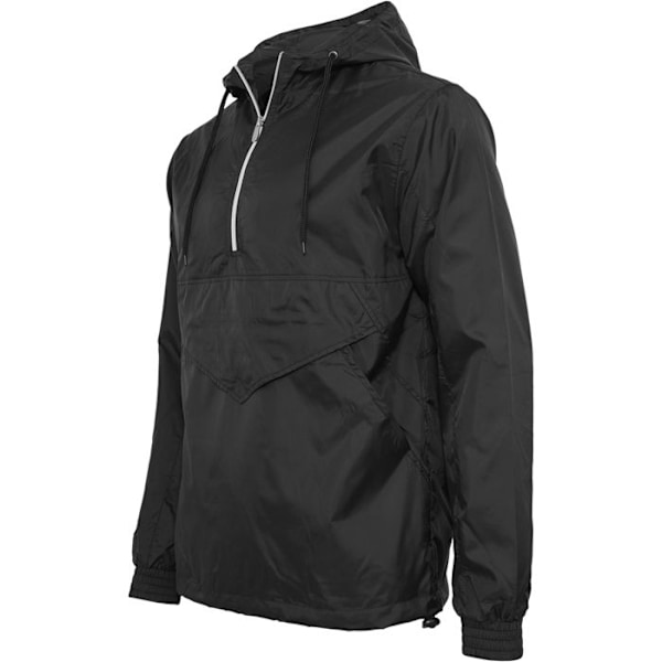 Vindjakke - Urban Classic - Basispullover - Sort - 100% Polyester - Lynlås på brystet svart jag
