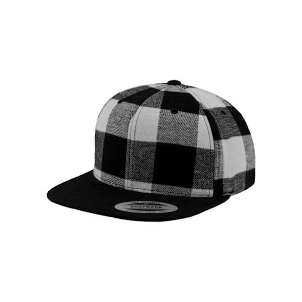 Snapback Kasket - Flexfit - Grå Sort Check - One Size - Urban - Efterår/Vinter