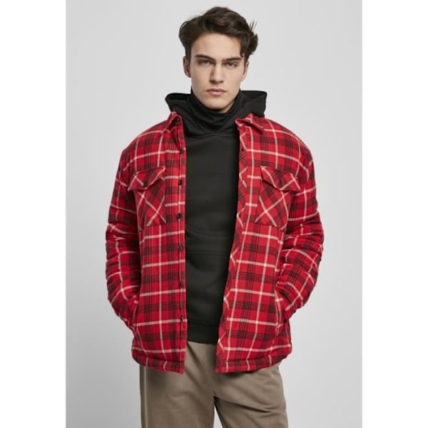 Veste Urban Classics ruudullinen tikattu - punainen/musta röd svart M
