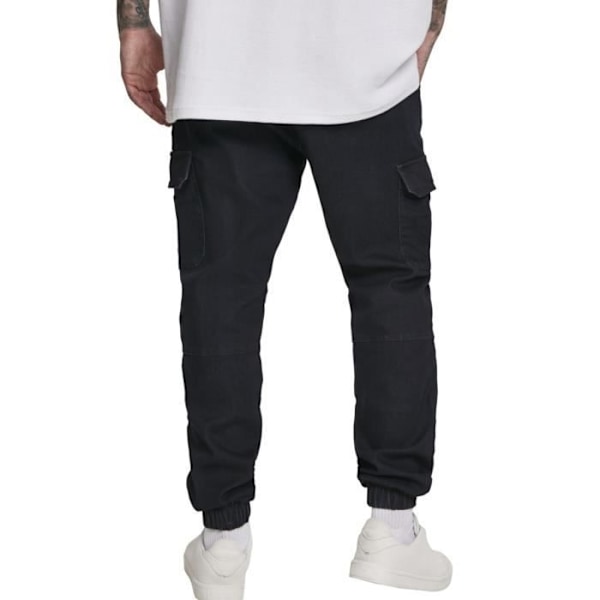 Jean cargo baggy i sort denim - URBAN CLASSICS - CARGO Jogging Denim - Cargo pasform - Standard størrelse - Mand sort L