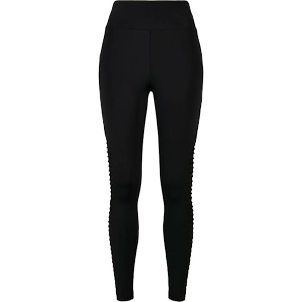 Naisten leggingit - Urban Classics - Korkea vyötärö - Biker-tyyli - Läpinäkyvä kangas - Mukava svart M