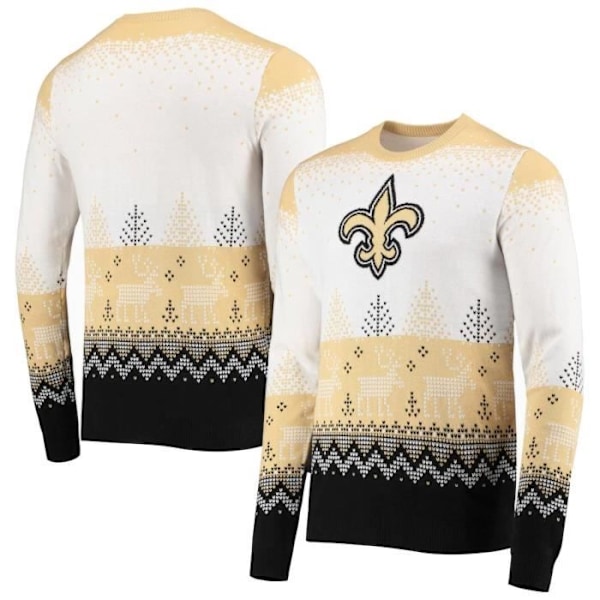 Jultröja för vuxna - NFL - New Orleans Saints - Vit - 100% bomull Vit XL