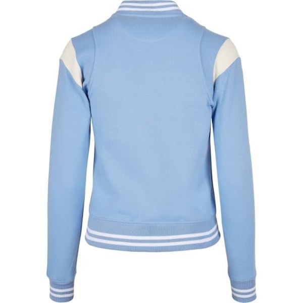 Urban Classics infälld collegejacka för kvinnor - Plusstorlekar - Himmelsblå/Vit - 4XL Himmelsblå/vit XXXXL