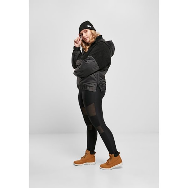Polaire dame - Urban Classics - Sherpa trøje - Sort - Store størrelser - Åndbar svart/svart XXXXL
