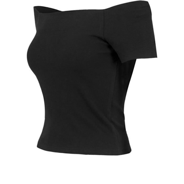 Urban Classics Ladies - Off Shoulder Rib Top sort sort M