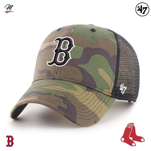 Casquette Trucker 47 - Boston Red Sox Grim camouflage CBRAN02GWP-CMB TU Musta/Puukoira