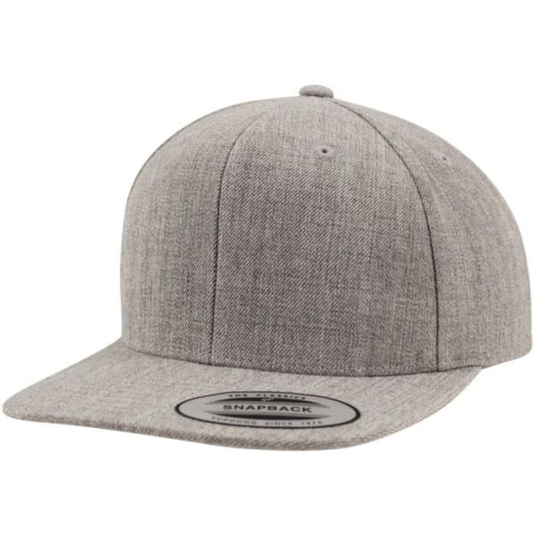 Snapback Kasket - Flexfit - Klassisk 6-panel - Grå - 80% akryl - One size