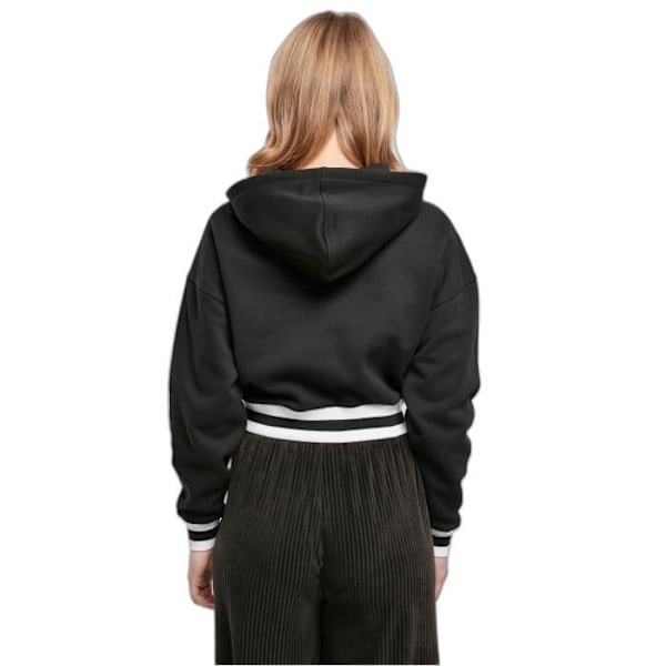 Sweatshirt med kort hætte til kvinder Urban Classics College GT - sort - 2XL Svart XXXXL