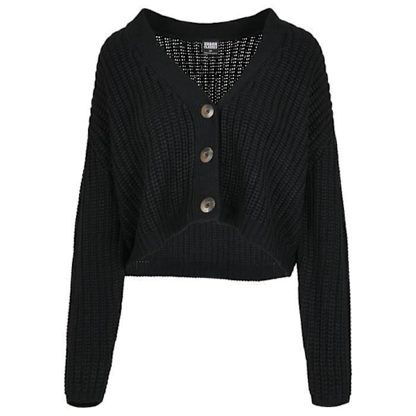 Cardigan Dame - Urban Classics - V-hals - Sort - Oversize Pasform - Dybt Uddybning Svart XXXXL