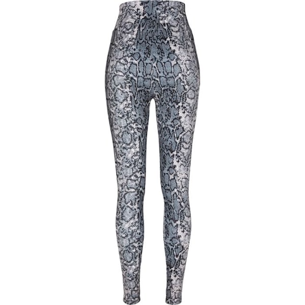 Legging Dam - Urban Classic - Hög Midja - Glans Effekt - Bred Elastisk Midja - Svart svart S