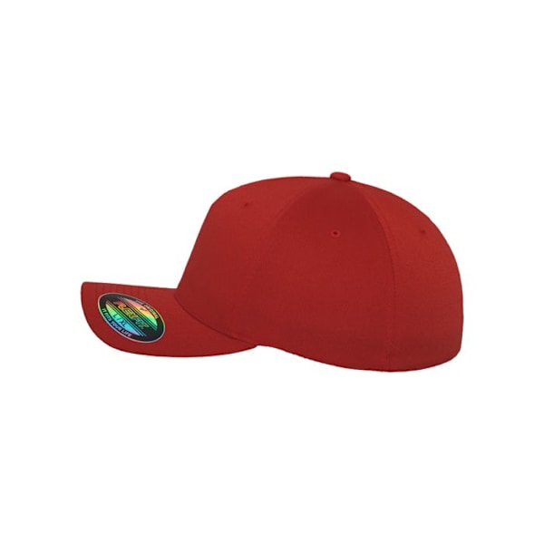 Kasket - Flexfit - 5 panel - 100% bomuld - Rød - Unisex - Sommer rød L/XL
