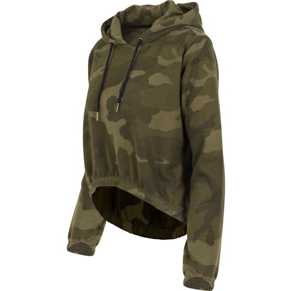 Hoodie - Urban Classics - Rosa kamouflage - Långa ärmar - Bomull - Kort kamouflage grön S