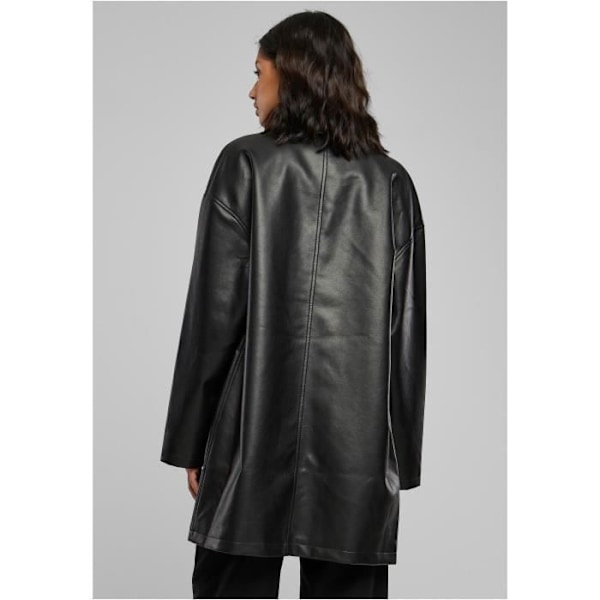 Manteau i kunstlæder til kvinder Urban Classics Svart jag