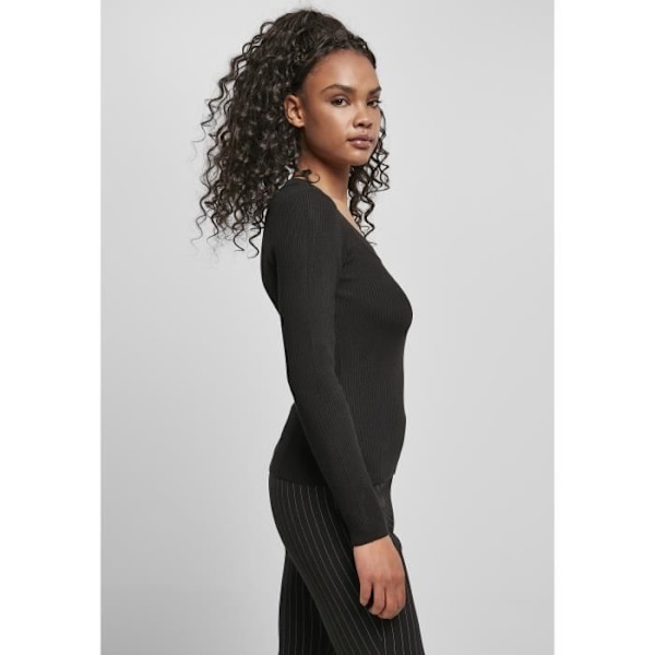 Pull femme Urban Classics bred hals - sort - XL Svart M