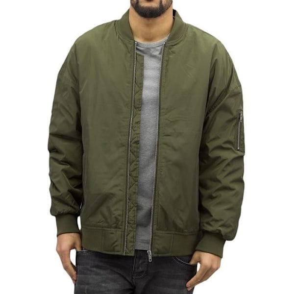 Oversized bomberjakke - URBAN CLASSICS - Mand - Sort - 100% Polyester Oliv M