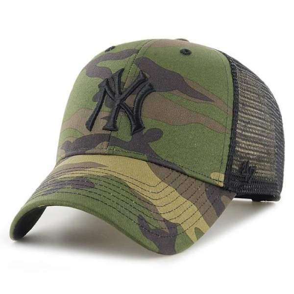 Casquette Trucker 47 Brand - BRANSON NY Yankees træcamouflage - Herre - Hvid trä camo