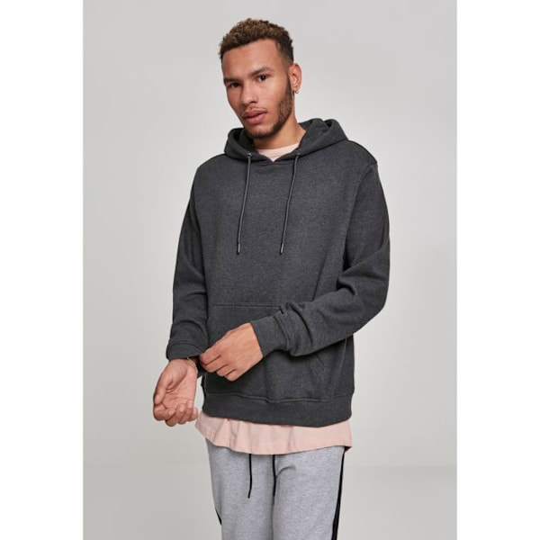 Huvtröja - Urban Classic - Basic Terry - Grå - Långa ärmar - Kängurufickor mörkbrun M