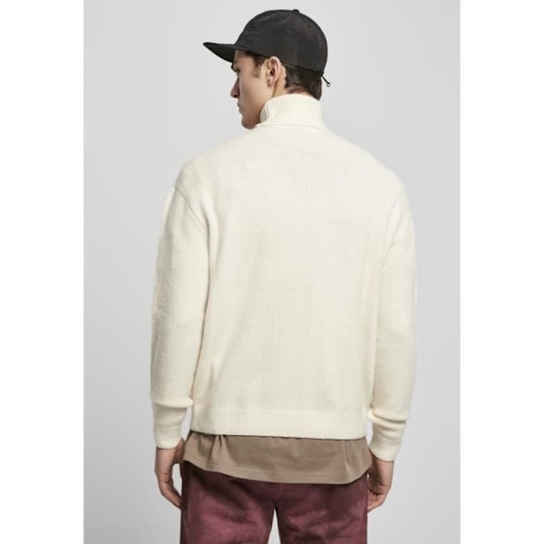 Urban Classics oversized rullkrage plus size tröja - vit Vit XXXXL