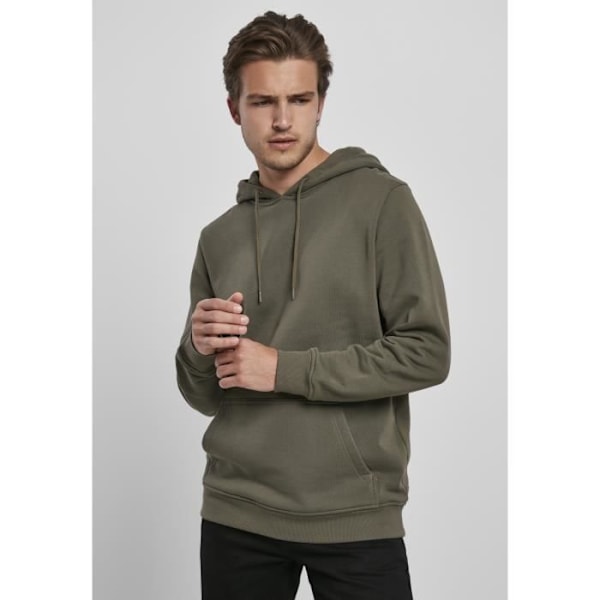 Huppari - Urban Classics - Luonnonmukainen Perustuote - Värinä Oliivi - Pitkät Hihat - Unisex Oliv jag
