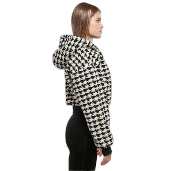 Oversized fleecejakke til kvinder Urban Classics AOP - sort - L Svart S