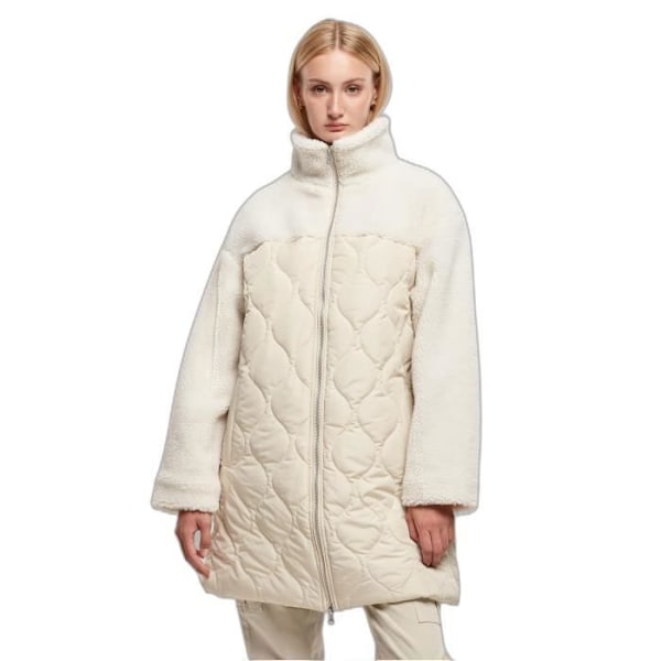 Urban Classics Oversized Sherpa Pufferjacka för kvinnor - Vit - S Vit XL