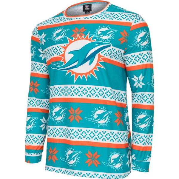 NFL-hold Vinter JULE Pyjamas Sæt skjorte og bukser Miami Dolphins XXL