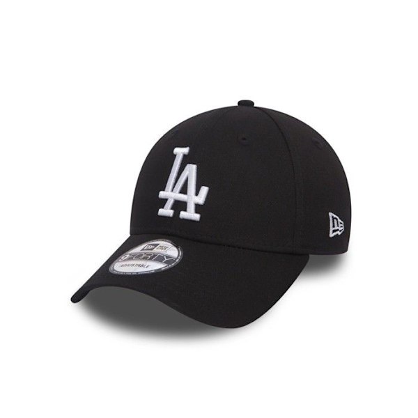 Lippis - New Era - Los Angeles Dodgers Essential 9 Forty - Musta - Säädettävä - Kaareva lippa Svart M/L