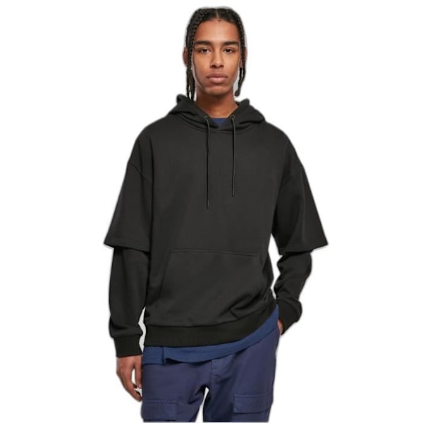 Urban Classics kaksivärinen huppari - musta - S Svart XL