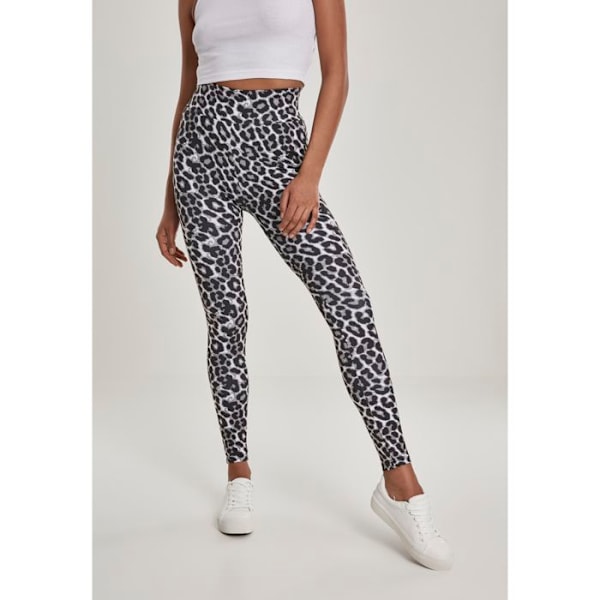 Legging Dam - Urban Classic - Hög Midja - Glans Effekt - Bred Elastisk Midja - Svart svart S
