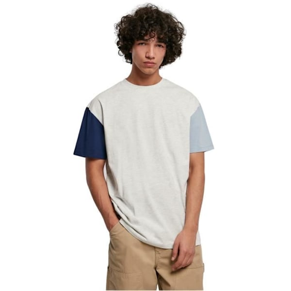 T-paita Urban Classics Orgaaninen Ylipitkä Värilohko - vaaleanharmaa - XXL Ljusgrått XXL