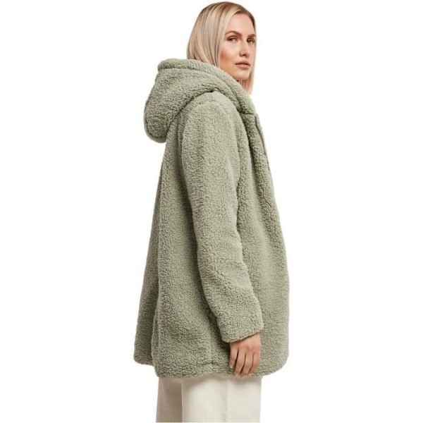 Polaire med hætte til kvinder Urban Classics Sherpa - grøn - M