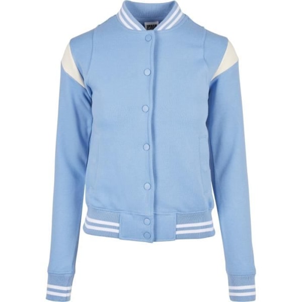 Urban Classics infälld collegejacka för kvinnor - Plusstorlekar - Himmelsblå/Vit - 4XL Himmelsblå/vit XXXXL