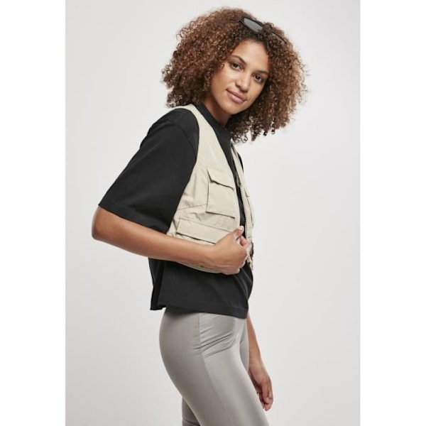 Dame jakke - Urban Classics - Crème - Robust nylon - Fire lommer - Regular fit Fløde L