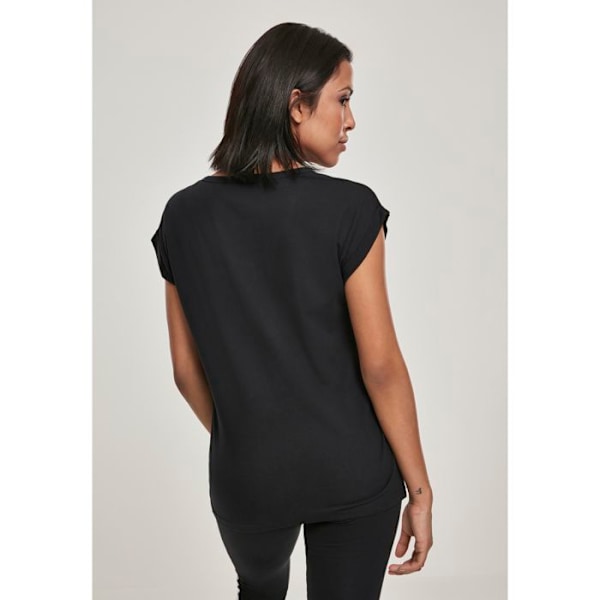 T-shirt kvinde - Urban Classic - V-udskæring - Korte ærmer - Loose fit - Sort svart XS