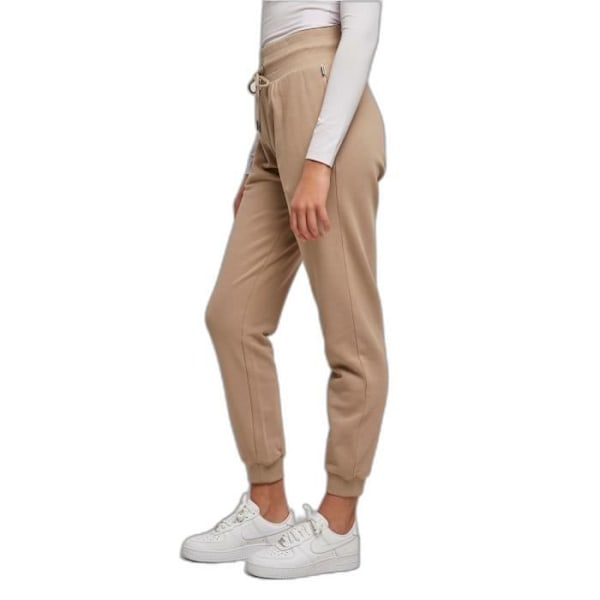 Urban Classics Organic GT joggingbyxor med hög midja för kvinnor - ljusbrun - 4XL Ljusbrun XXXXL