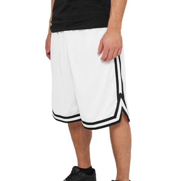 Urban Classics - MESH Shorts vit / svart - 3XL - S