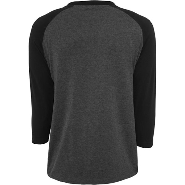T-paita - Kaupunkiklassikko - Raglan - 3/4-hihat - Väri ruskea/musta - Regular-malli brun/sort M