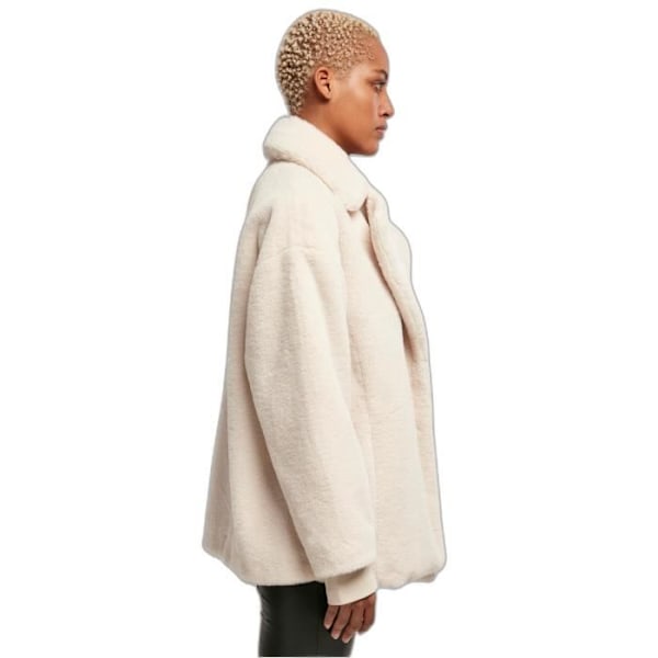 Urban Classics Lapel Teddy GT damkappa - vit - 4XL Vit XXXXXL