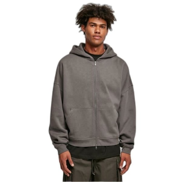 Urban Classics Organic 90-tals hoodie med dragkedja - Svart - XXL Svart M