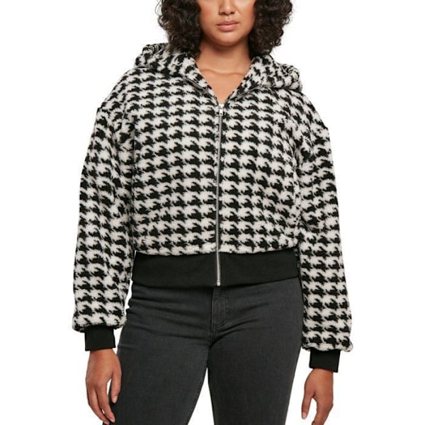 Oversize fleecejakke til kvinder Urban Classics AOP GT - sort - 2XL Svart XXL