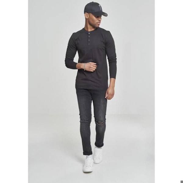 T-paita Urban Classic perus henley svart M