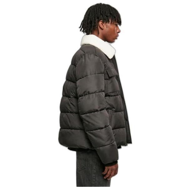Doudoune med sherpa-krave Urban Classics - sort - S sort XL