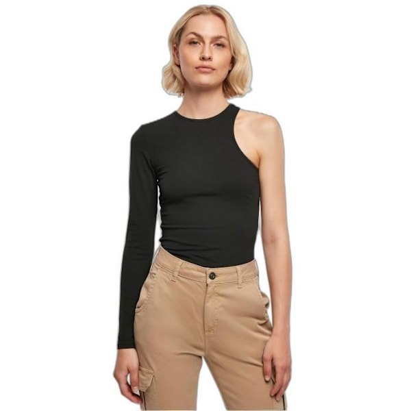 Vaatteet epäsymmetrinen nainen Urban Classics Organic Stretch GT - musta - 2XL Svart XXL