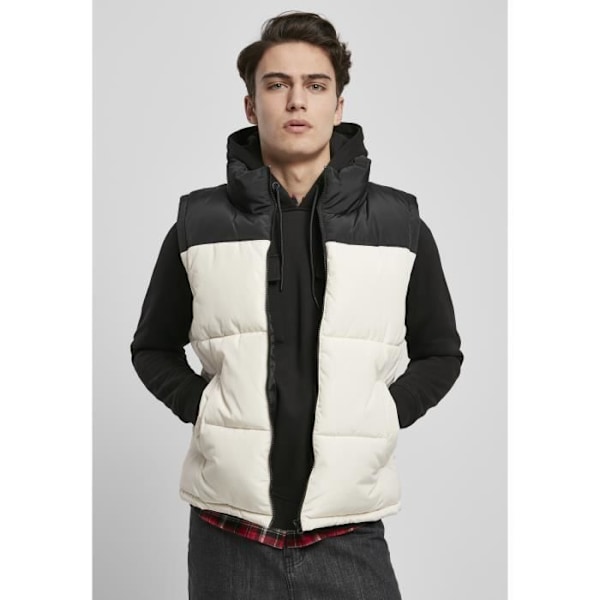 Urban Classics blockpufferjacka - svart/vit Svart vit M