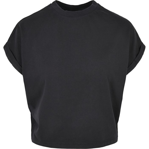 T-shirt til kvinder Urban Classics kort pigmentfarve udskåret svart XL