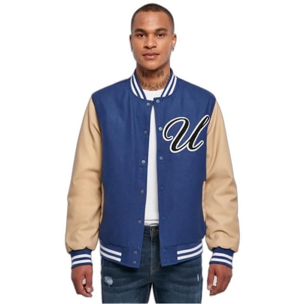 Urban Classics Big U College Jacka - blå - M