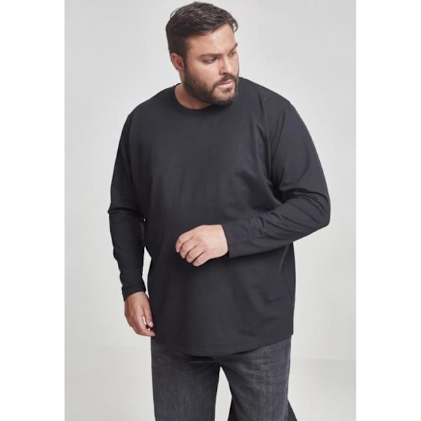 T-paita suuria kokoja Urban Classic stretch terry pitkähihainen sort XXXL