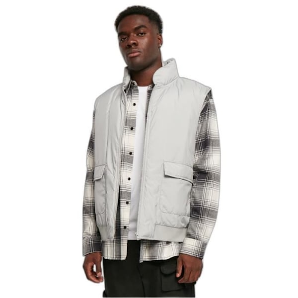 Urban Classics Clean GT ärmlös dunjacka - ljusgrå - 5XL Ljusgrått XXXXXL