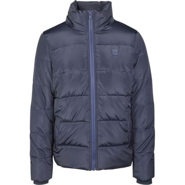 Tykk dunjakke med hætte PUFFER - URBAN CLASSICS - Mørkeblå - M - 100% polyester - Lynlås Marine blå M