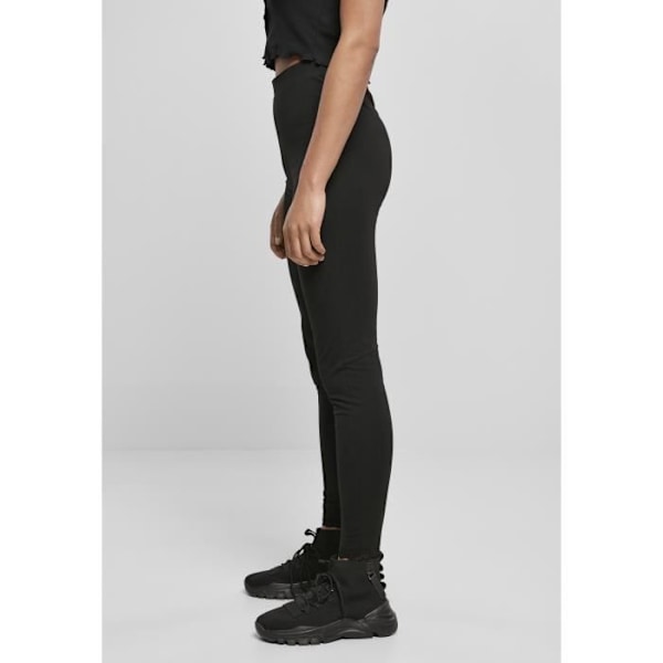 Legging dame Urban Classics med blonderkant - sort - XS - L